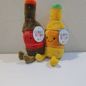 Plush Set  Soda Bottle -and Orange Bottle Gigglescape(2)